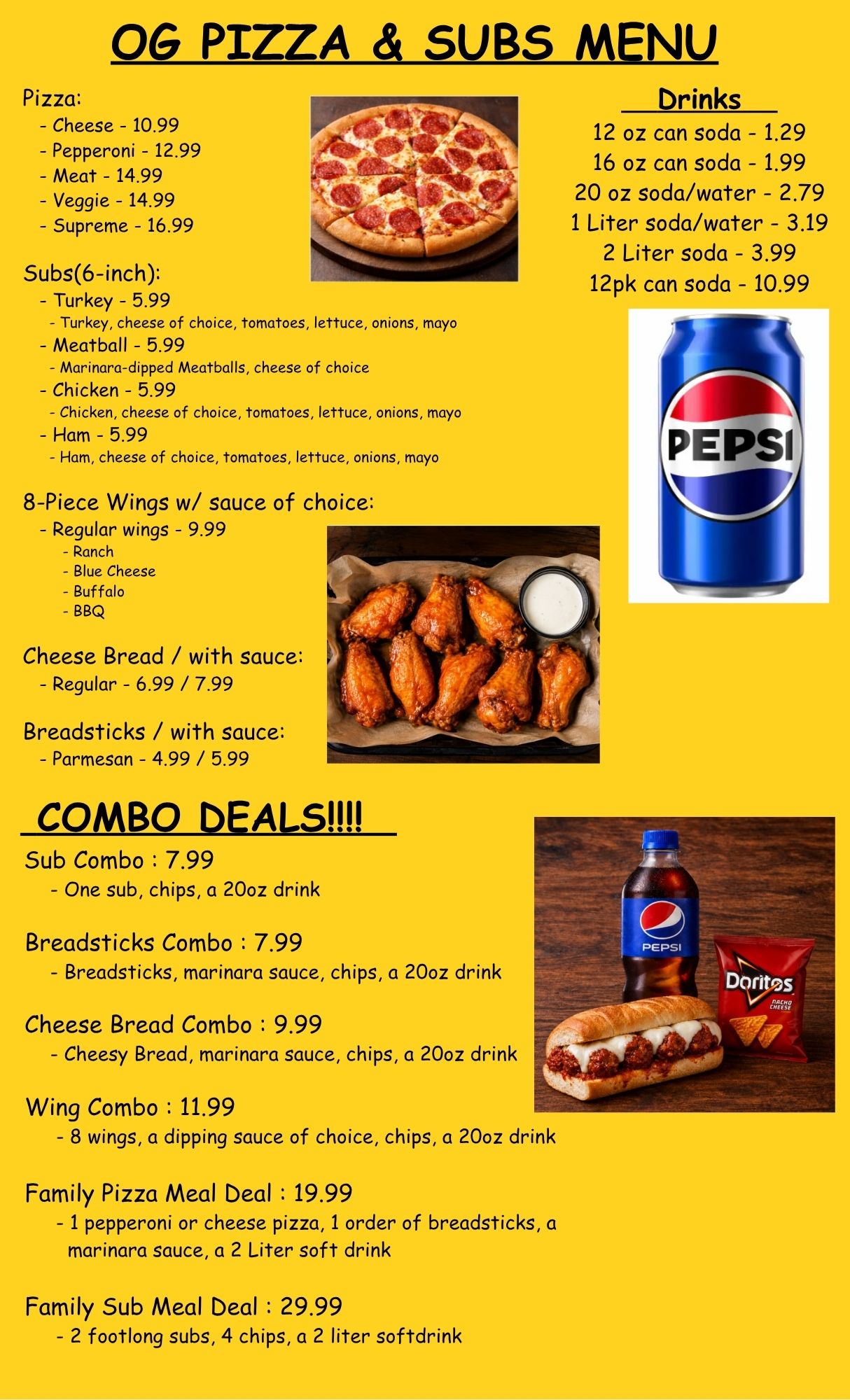 menu page